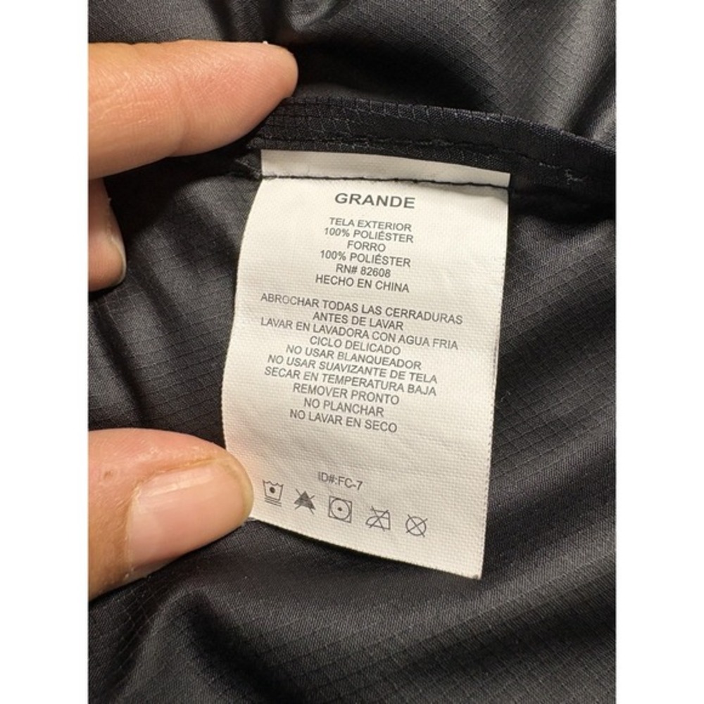 Free Country Windbreaker Jacket Women Large Black Blue Zipper Lightweight - Picture 4 of 7